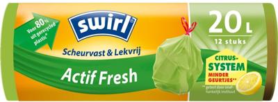 Swirl Actif Fresh Pedaalemmerzakken met Citroengeur 20L 12 Stuks