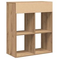 Boekenkast 66x31x80 cm bewerkt hout artisanaal eikenkleur - thumbnail