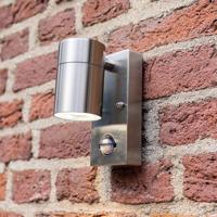 Mason wandlamp - 4000K neutraal wit - Bewegingsmelder en schemerschakelaar - IP44 spatwaterdicht - Spotlight voor binnen en buiten - RVS - thumbnail