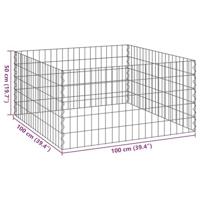 VidaXL Vierkante composter 100 x 100 x 50 cm ijzer - thumbnail