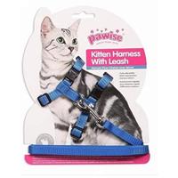 Pawise Kitten Harness Leash-Red/Blue - thumbnail