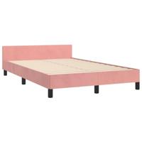 Bedframe zonder matras 120x190 cm fluweel roze - thumbnail