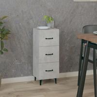 Dressoir 34,5x34x90 cm bewerkt hout betongrijs - thumbnail