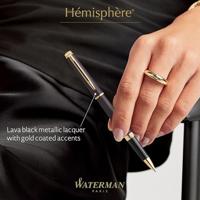 Waterman Hémisphère Metalic roller, fijn, zwart GT, giftbox - thumbnail