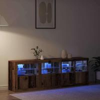Dressoir Oud hout 202 x 37 x 67 cm Bewerkt hout - thumbnail