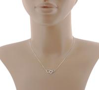 TFT Zilveren Ketting Hartjes En Zirkonia 1,4 mm x 40+4 cm - thumbnail