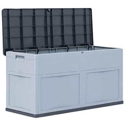 VidaXL Opbergkist 320 l grijs zwart VidaXL Opbergkist 320 l grijs zwart