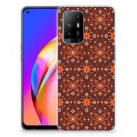 OPPO A94 5G | Reno5 Z | TPU bumper | Batik Brown - thumbnail