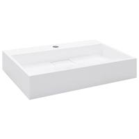 VidaXL Wastafel 60x38x11 cm mineraal gegoten/marmer gegoten wit - thumbnail