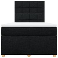 Boxspring met matras stof zwart 120x200 cm - thumbnail