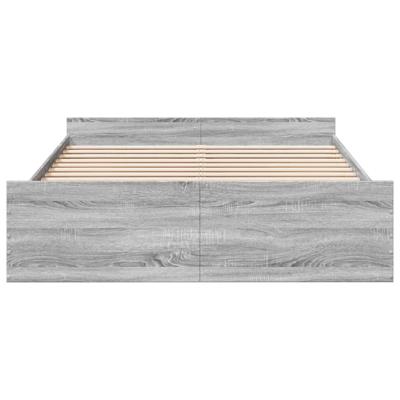 Bedframe met lades bewerkt hout grijs sonoma eiken 140x200 cm