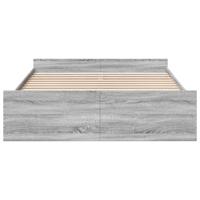 Bedframe met lades bewerkt hout grijs sonoma eiken 150x200 cm - thumbnail