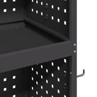 Gereedschapswagen Zwart 65 x 35 x 111 cm Poedergecoat staal - thumbnail