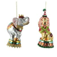 Decoris kersthanger glas circus dier - assortiment - thumbnail