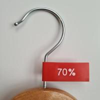 Label vaantje kunststof kleur rood 70% - thumbnail