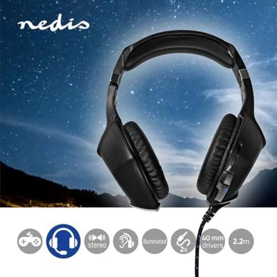 Gaming Headset | Over-Ear | Stereo | USB Type-A / 2x 3.5 mm | Opvouwbare Microfoon | 2.20 m | LED