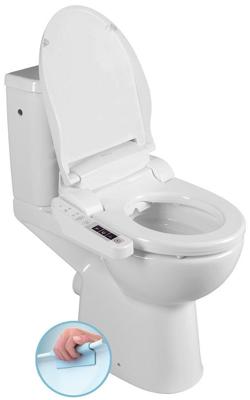 Verhoogd Toilet Elektrisch Bidet Sapho Handicap P-Trap Wit