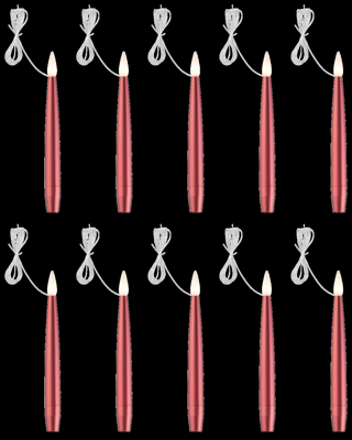 LIVARNO home LED-kerstboomkaarsen (Rood)