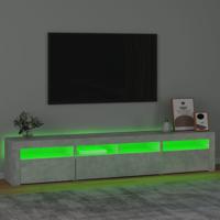 Tv-meubel met LED-verlichting 240x35x40 cm betongrijs - thumbnail