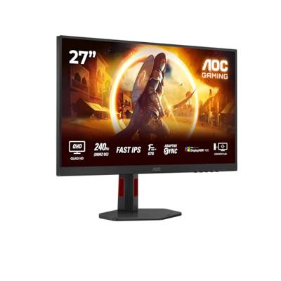 AOC Gaming Q27G4ZR - 27 inch Quad HD-monitor, 240 Hz, 1 ms, G-Sync, HDR400 (2560 x 1440, 2 x HDMI 2.0, DisplayPort 1.4) zwart-rood