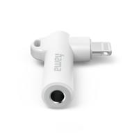 Hama 90° Lightning-adapter - 3,5 mm aansluiting, wit - thumbnail