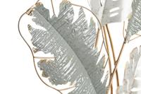 Wanddecoratie DKD Home Decor Metaal Wit Groen Modern Blad van een plant (57 x 5,7 x 103 cm) - thumbnail