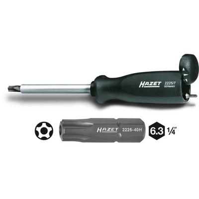 HAZET 5-sterren-bit 2225-27H · 1/4 inch (6,3 mm) zeskant massief · Binnen-5-ster-profiel met tap · SW 27H