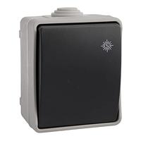 Schakelaar met 2 polen Solera IP44 6,5 x 8 x 5,5 cm - thumbnail