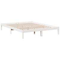 Bedframe extra lang zonder matras grenenhout wit 140x210 cm - thumbnail