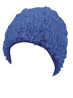 Beco badmuts franje dames stof blauw - thumbnail