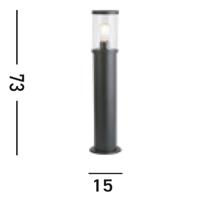 Searchlight Staande tuinlampBakerloo 73cm zwart - 8631-730 - thumbnail