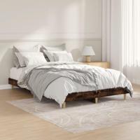 Bedframe zonder matras hout gerookt eikenkleurig 120x190 cm - thumbnail