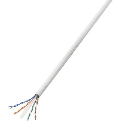 TRU COMPONENTS Netwerkkabel CAT 6 U/UTP 4 x 2 x 0.27 mm² Wit 100 m TRU COMPONENTS Netwerkkabel CAT 6 U/UTP 4 x 2 x 0.27 mm² Wit 100 m