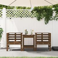 Tuinstoelen 2 st 61,5x53x71 cm massief grenenhout honingbruin - thumbnail