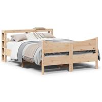 Bedframe met hoofdbord massief grenenhout 120x200 cm - thumbnail