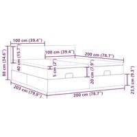 Ottoman bed met matrassen en LED's 200x200cm stof zwart - thumbnail