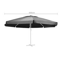 VidaXL Vervangingsdoek voor parasol 600 cm antracietkleurig - thumbnail