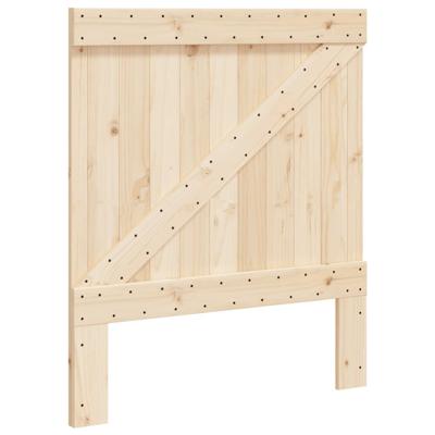 Bedframe met hoofdbord massief grenenhout 90x200 cm
