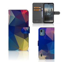 Nokia C12 | Book Case | Polygon Dark - thumbnail