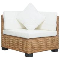 VidaXL Hoekbank met kussens natuurlijk rattan - thumbnail