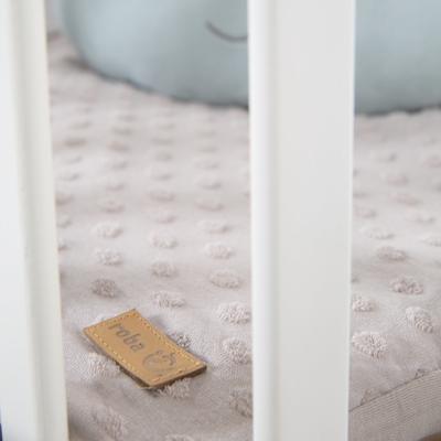 Babybox - ROBA - 75 x 100 cm - Inclusief grijze speelmat 'Lil Planet' - Natuurlijk hout