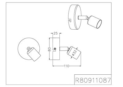 Trio SpotParis zwart - R80911032
