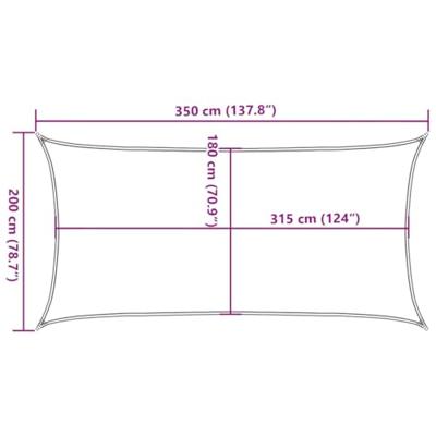 VidaXL Zonnezeil rechthoekig 160 g/m² 2x3,5 m hdpe lichtgrijs - thumbnail
