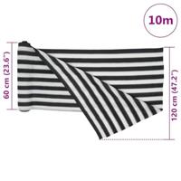 Privacynet 195 g/m 1,2x10 m HDPE antracietkleurig en wit - thumbnail