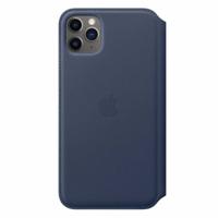 Apple leather Folio case iPhone 11 Pro Max Deep Sea Blue - thumbnail