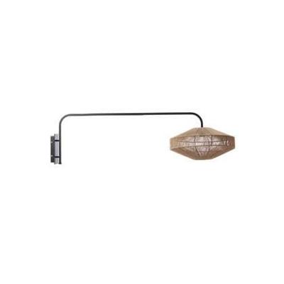 Light & Living Wandlamp 'Lyra' kleur Naturel/Mat Zwart Light & Living Wandlamp 'Lyra' kleur Naturel/Mat Zwart