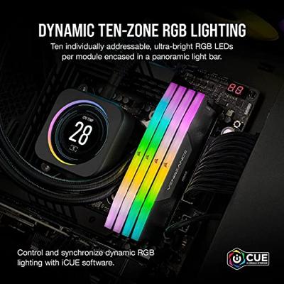 RAM-geheugen - CORSAIR - Vengeance RGB DDR5 - 32GB 2x16GB DIMM - 6000MT/s - Intel XMP - 1.40V - Zwart (CMH32GX5M2E6000C36) - thumbnail