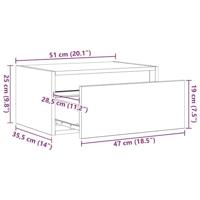 Nachtkastjes met LED's 2 st wandgemonteerd gerookt eikenkleurig - thumbnail