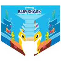 Uitnodigingen Baby Shark (8st) - thumbnail
