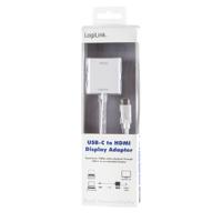 LogiLink UA0236A HDMI Adapter [1x USB 3.2 Gen 2 stekker C (USB 3.1) - 1x HDMI-bus] Wit 14.00 cm - thumbnail